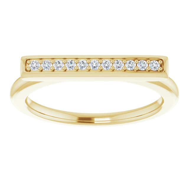 1/10 CTW Natural Diamond Bar Ring