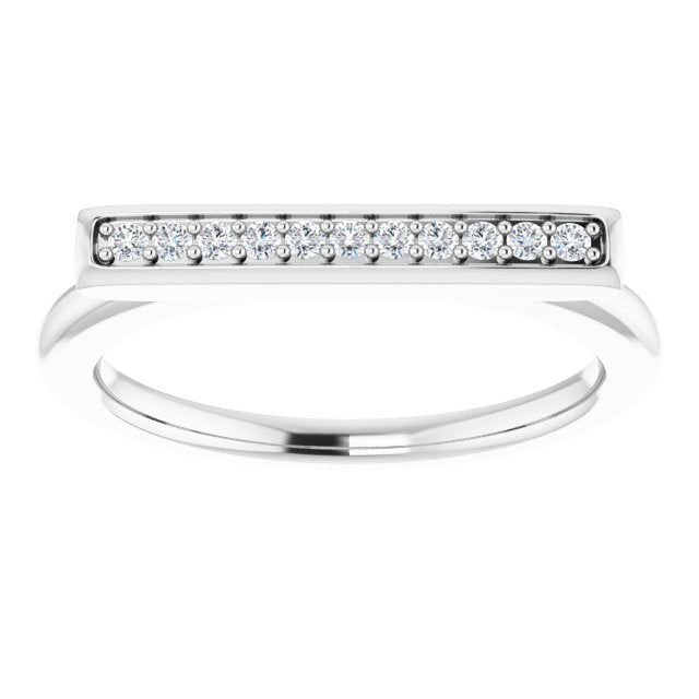 1/10 CTW Natural Diamond Bar Ring