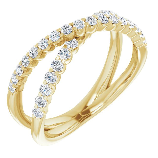 Round 1/2 CTW Natural Diamond Criss-Cross Ring