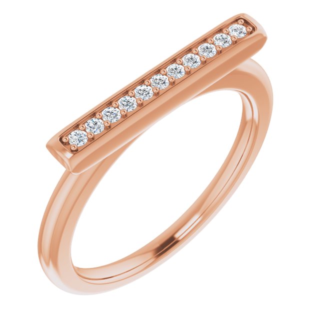 1/10 CTW Natural Diamond Bar Ring