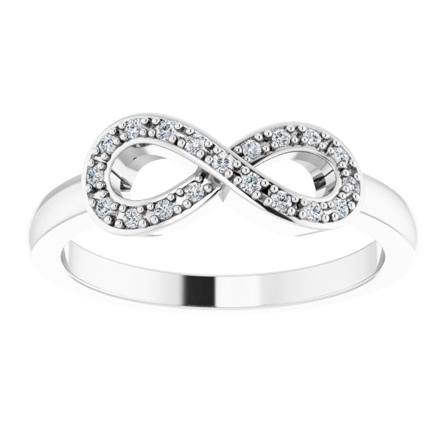 1/10 CTW Natural Diamond Infinity-Inspired Ring