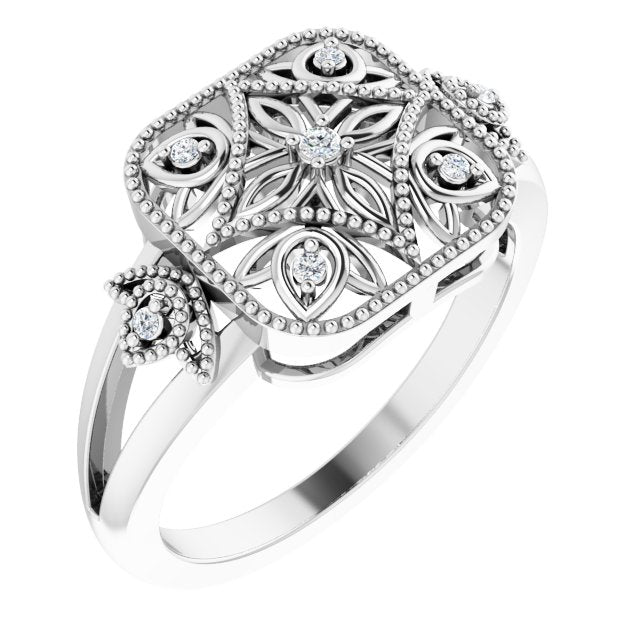 Round .05 CTW Natural Diamond Ring