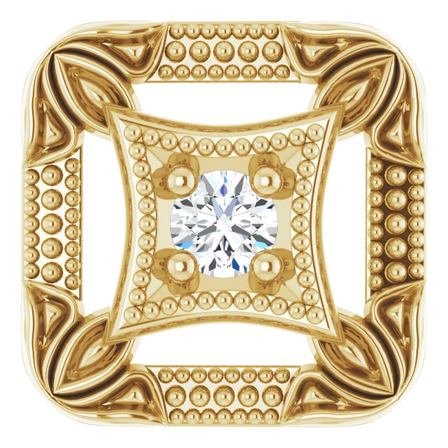 .04 CT Natural Diamond Vintage-Inspired Pendant