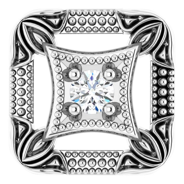 .04 CT Natural Diamond Vintage-Inspired Pendant