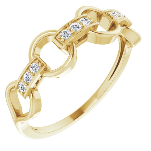 1/10 CTW Natural Diamond Link Ring