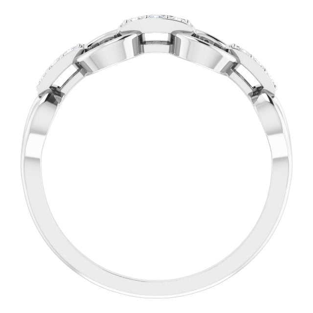 1/10 CTW Natural Diamond Link Ring