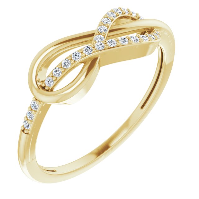 1/10 CTW Natural Diamond Infinity-Inspired Ring