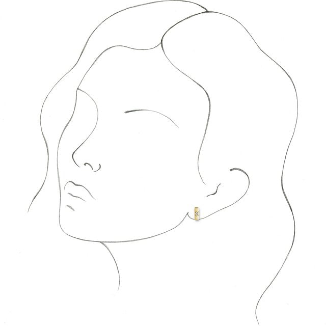 Round .07 CTW Lab-Grown Diamond Starburst Bar Earrings