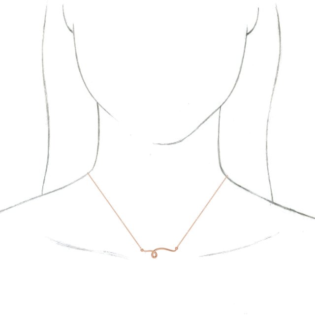 28.6x8mm Freeform Bar Neckalce