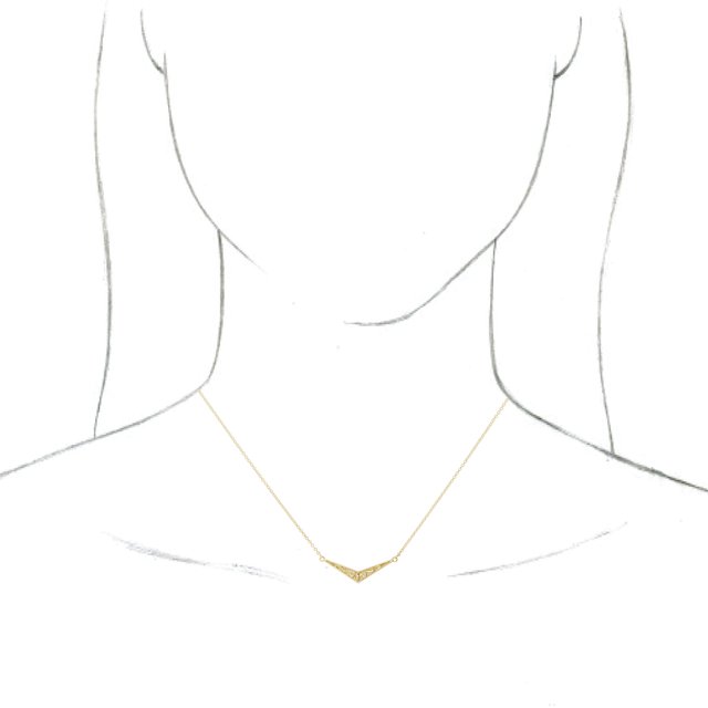 Sculptural "V" Necklace