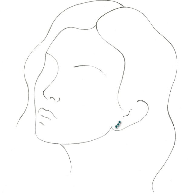 Round Lab-Grown Alexandrite Ear Climbers