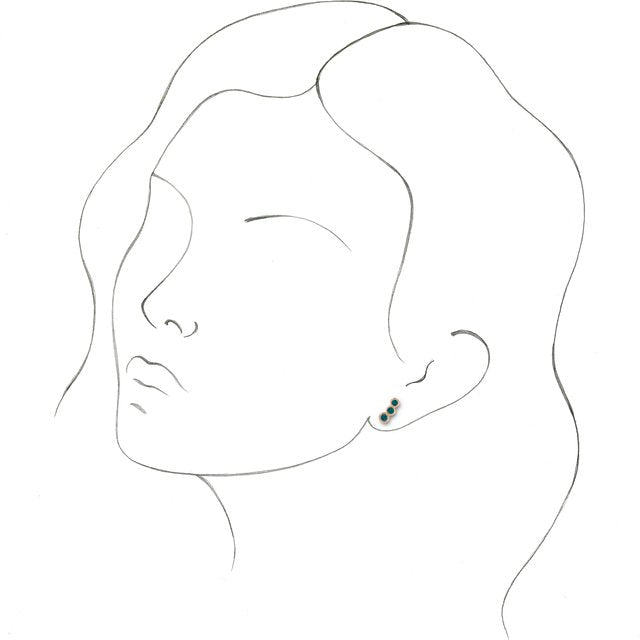 Round Lab-Grown Alexandrite Ear Climbers