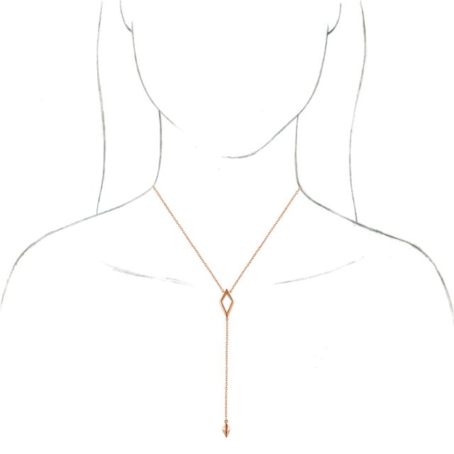 Geometric Y Necklace