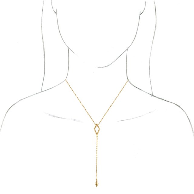 Geometric Y Necklace