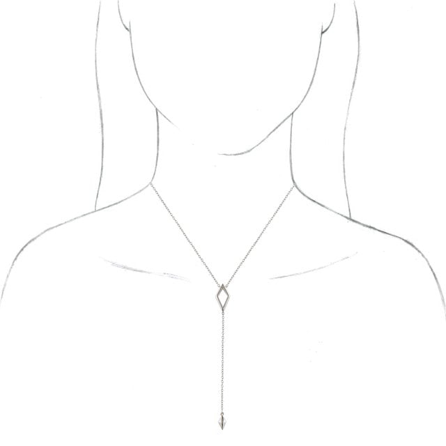 Geometric Y Necklace