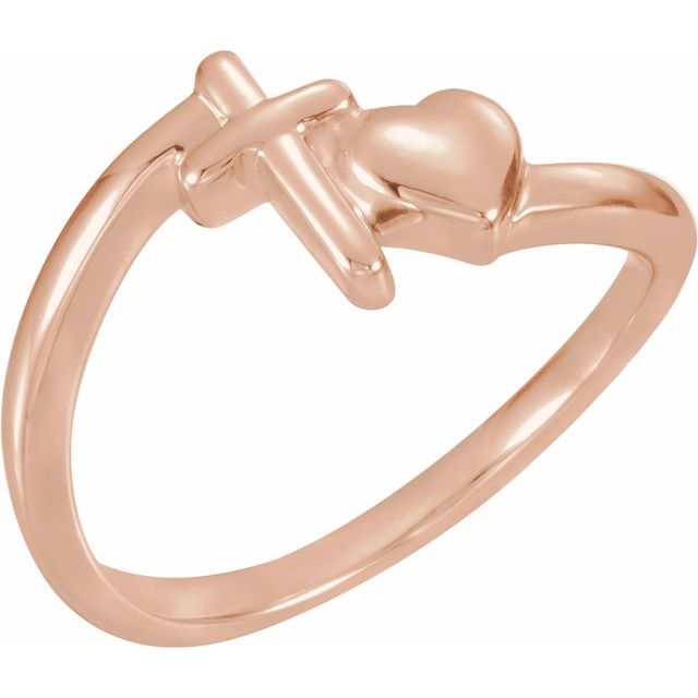 Cross & Heart Chastity Ring
