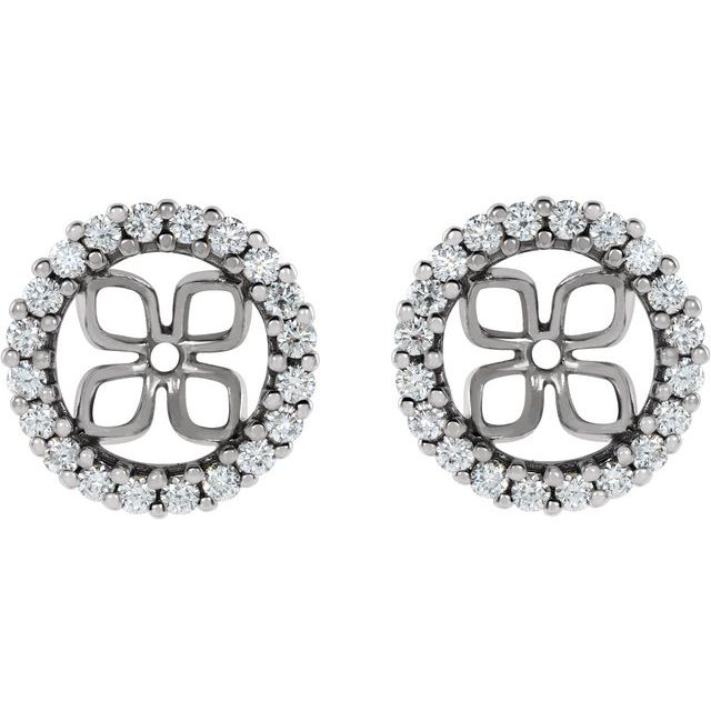 8.5mm ID 1/2 CTW Natural Diamond Earring Jackets
