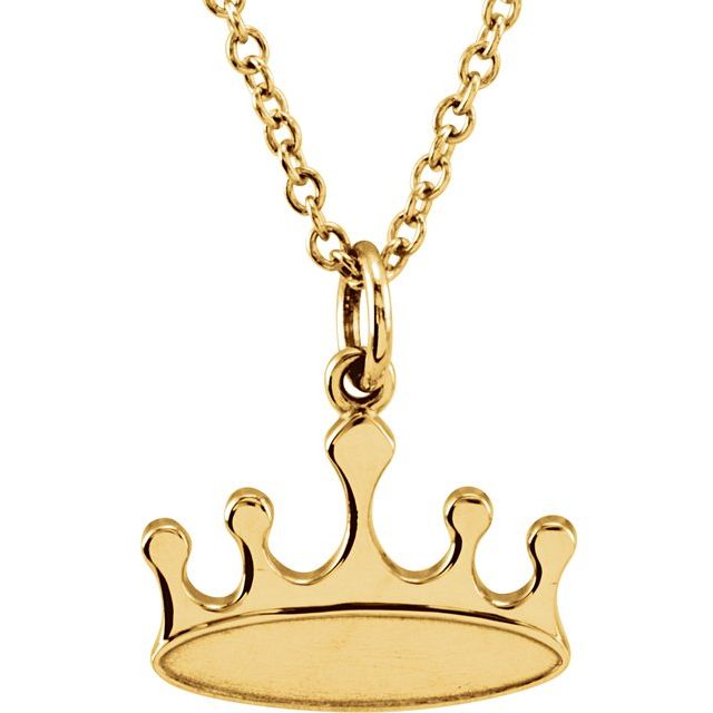Tiny Posh Crown Necklace