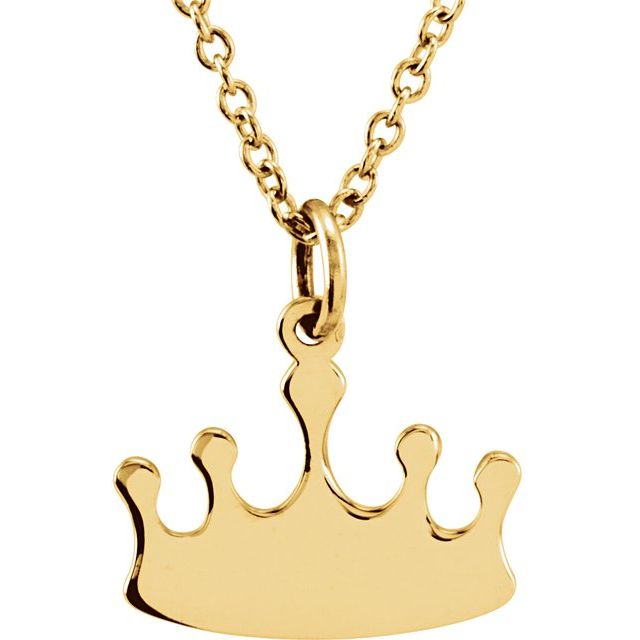Tiny Posh Crown Necklace