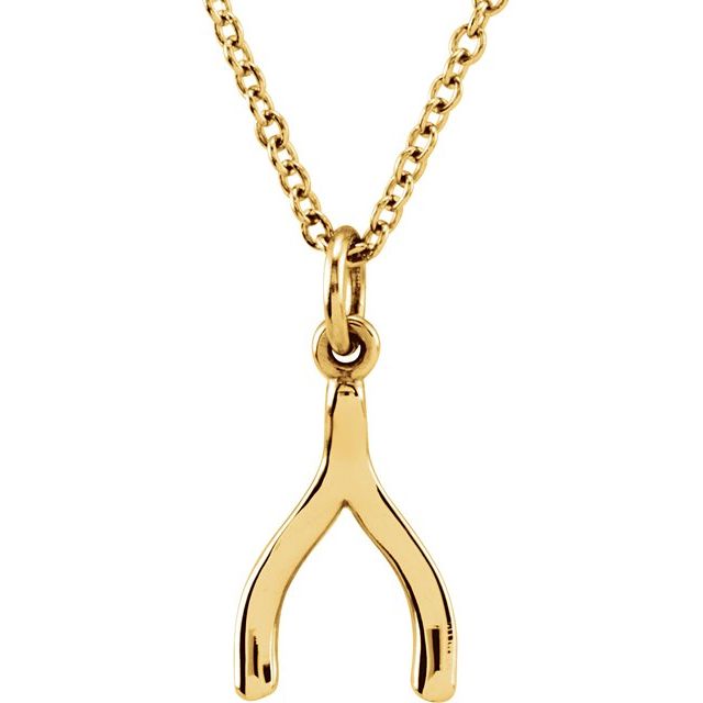 Tiny Posh Wishbone Necklace