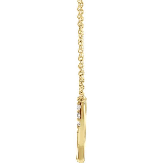 Round .08 CTW Natural Diamond Petite Wishbone Necklace