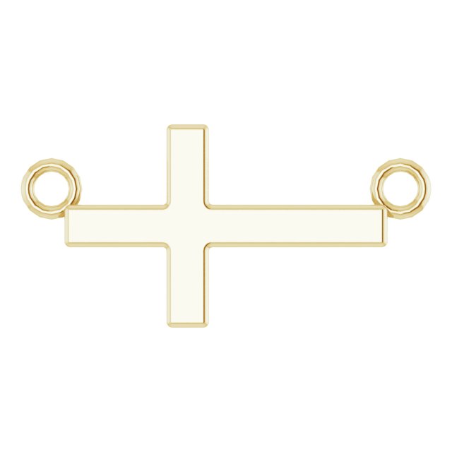 22x11.5mm Sideways Cross Necklace