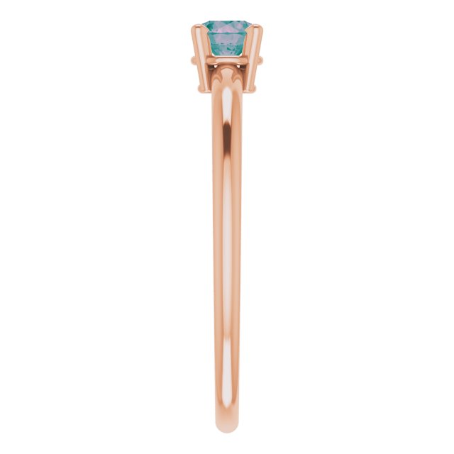 Round 4mm Lab-Grown Alexandrite Ring
