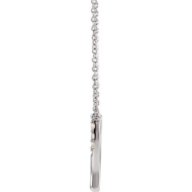Round .08 CTW Natural Diamond Petite Wishbone Necklace