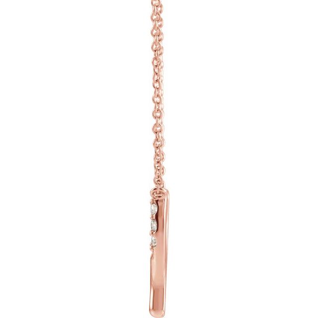 Round .08 CTW Natural Diamond Petite Wishbone Necklace