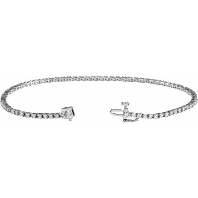 Round 1 CTW Lab-Grown Diamond Line 7 1/4" Bracelet