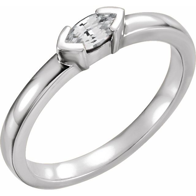 Marquise 1/4 CTW Natural Diamond Family Stackable Ring