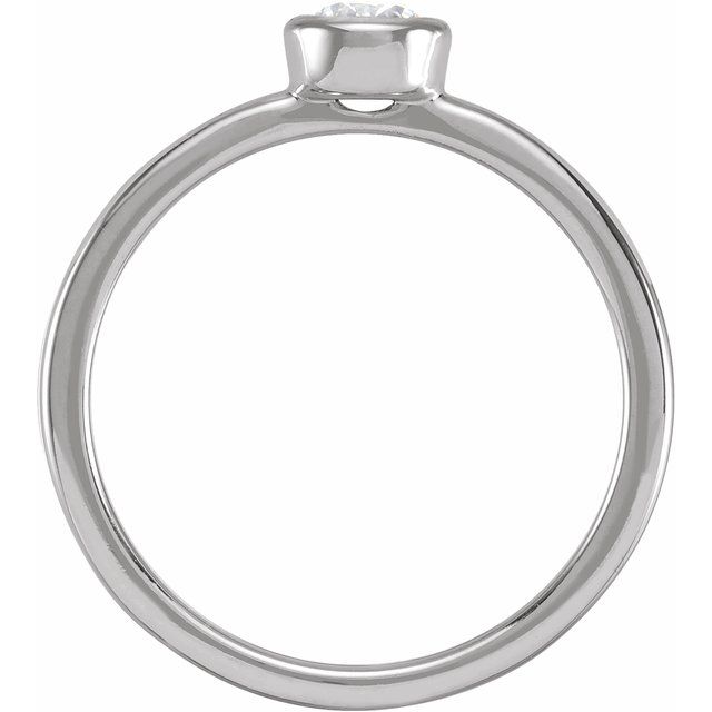 Round 1/4 CT Lab-Grown Diamond Bezel-Set Ring