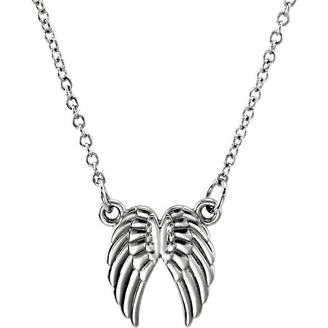 Tiny Posh Angel Wings Necklace