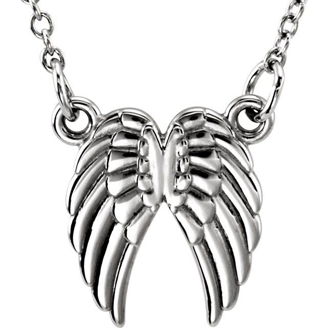 Tiny Posh Angel Wings Necklace