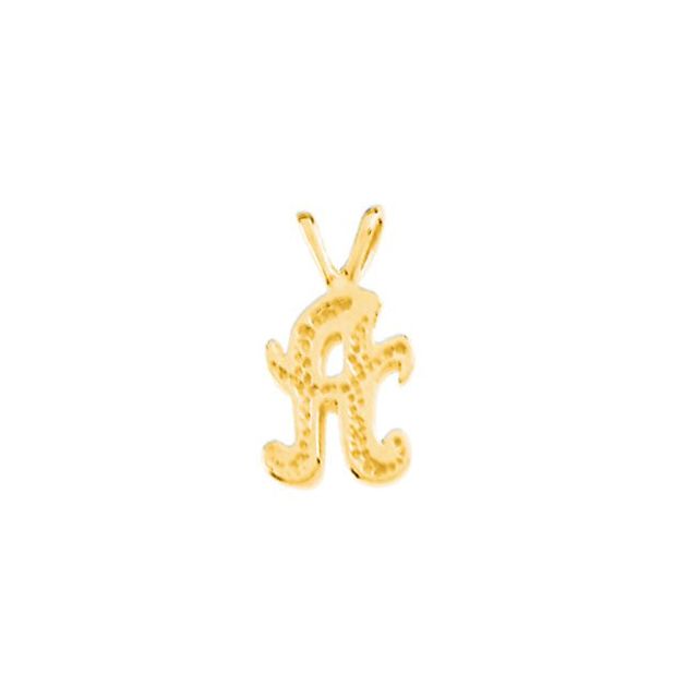 14KY Script Initial C Pendant