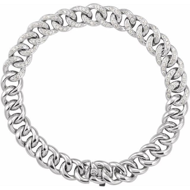 Round 3/4 CTW Natural Diamond Curb Bracelet