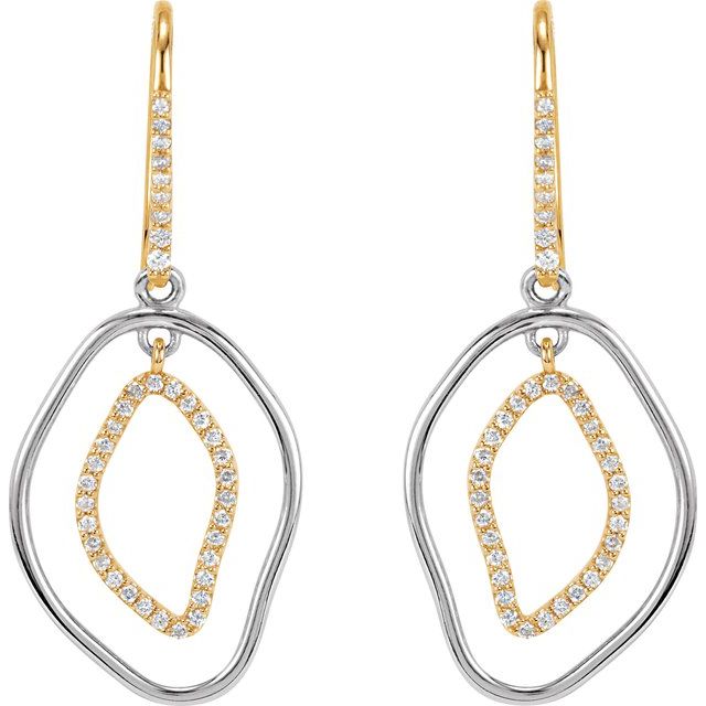 Round 3/8 CTW Natural Diamond Dangle Earrings