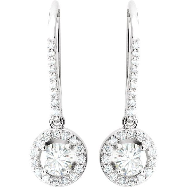 Round 1 CTW Natural Diamond Halo-Style Earrings