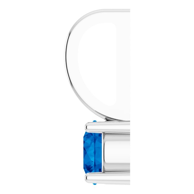 Round Imitation Blue Sapphire Solitaire Charm/Pendant