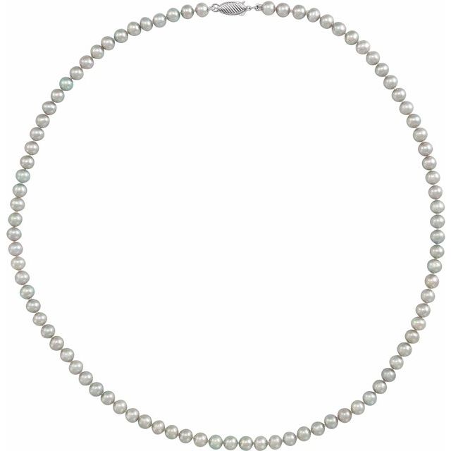 Cultured Gray Freshwater Pearl Necklace