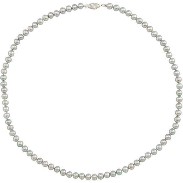 Cultured Gray Freshwater Pearl Necklace
