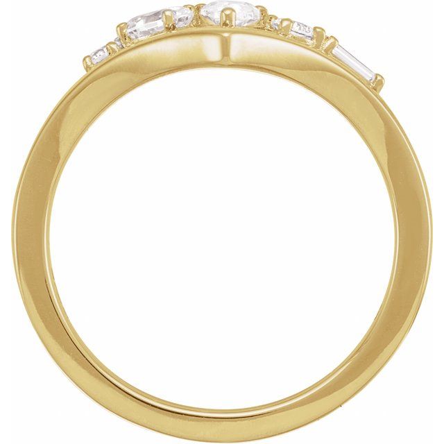 1/2 CTW Lab-Grown Diamond V Ring