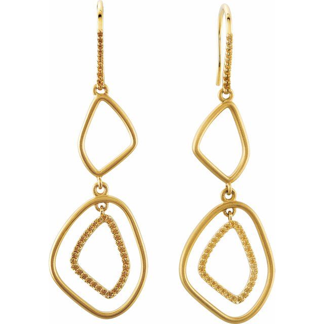 Round 3/8 CTW Natural Diamond Open Silhouette Earrings