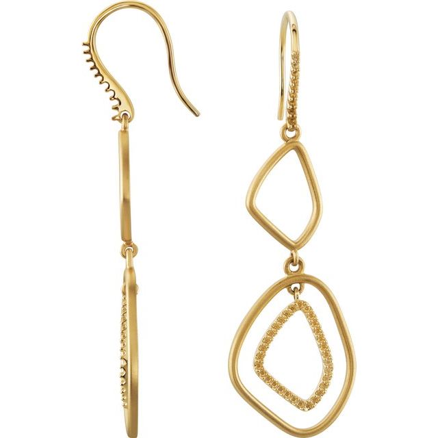 Round 3/8 CTW Natural Diamond Open Silhouette Earrings