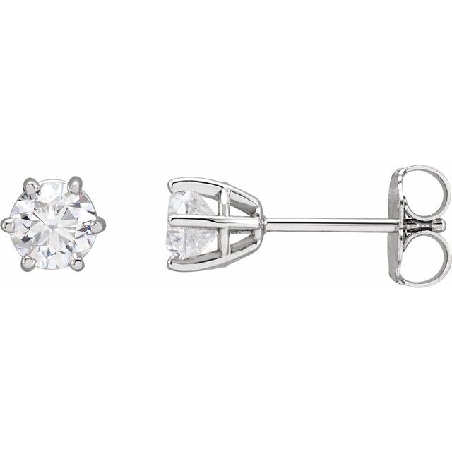 Round 3/4 CTW Natural Diamond Stud Earrings