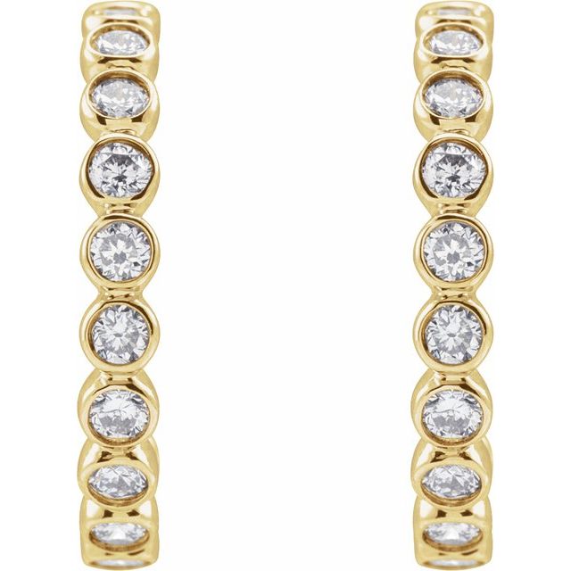 Round 1/4 CTW Natural Diamond Huggie Earrings