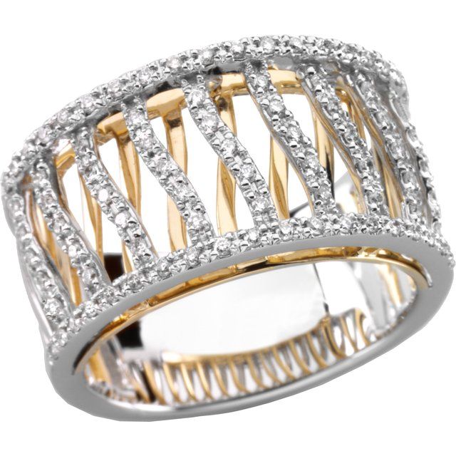 Round Yellow 1/3 CTW Natural Diamond Anniversary Band
