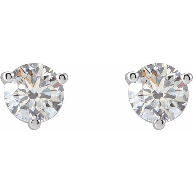 Round 1/3 CTW Natural Diamond Threaded Post Earrings