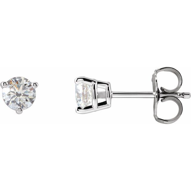 Round 1/2 CTW Natural Diamond Friction Post Earrings