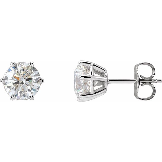 Round 2 CTW Natural Diamond Stud Earrings